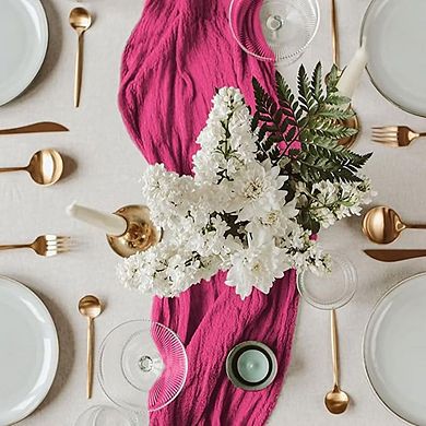 Cheesecloth Table Runner, Rustic Gauze Fabric, Decorative for Weddings & Parties