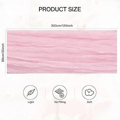 Cheesecloth Table Runner Boho Gauze Fabric for Wedding & Party Decor