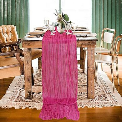 Gauze Cheesecloth Table Runner Rustic Boho Fabric for Wedding & Party Decor