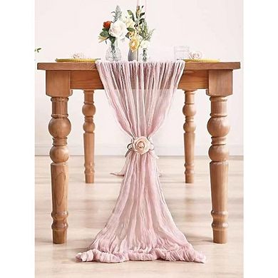 Cheesecloth Table Runner, Boho Gauze Fabric, Decorative for Weddings & Parties