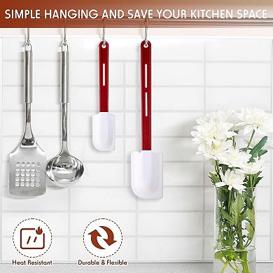 4-Pack Heat-Resistant Silicone Spatulas, Dishwasher Safe for Cooking & Baking