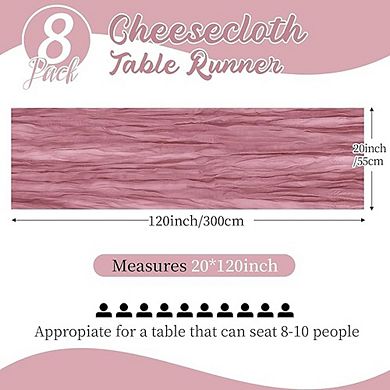 Cheesecloth Table Runner, Boho Gauze Fabric, Rustic Decor for Wedding & Party