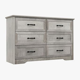 Multi-Drawer Wood Dresser for Bedroom, Farmhouse Chest of Drawers Storage Cabinet