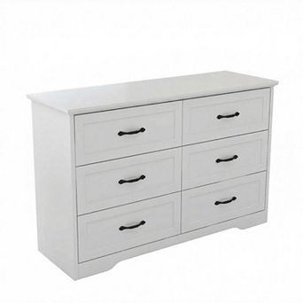 Multi-Drawer Wood Dresser for Bedroom, Farmhouse Chest of Drawers Storage Cabinet