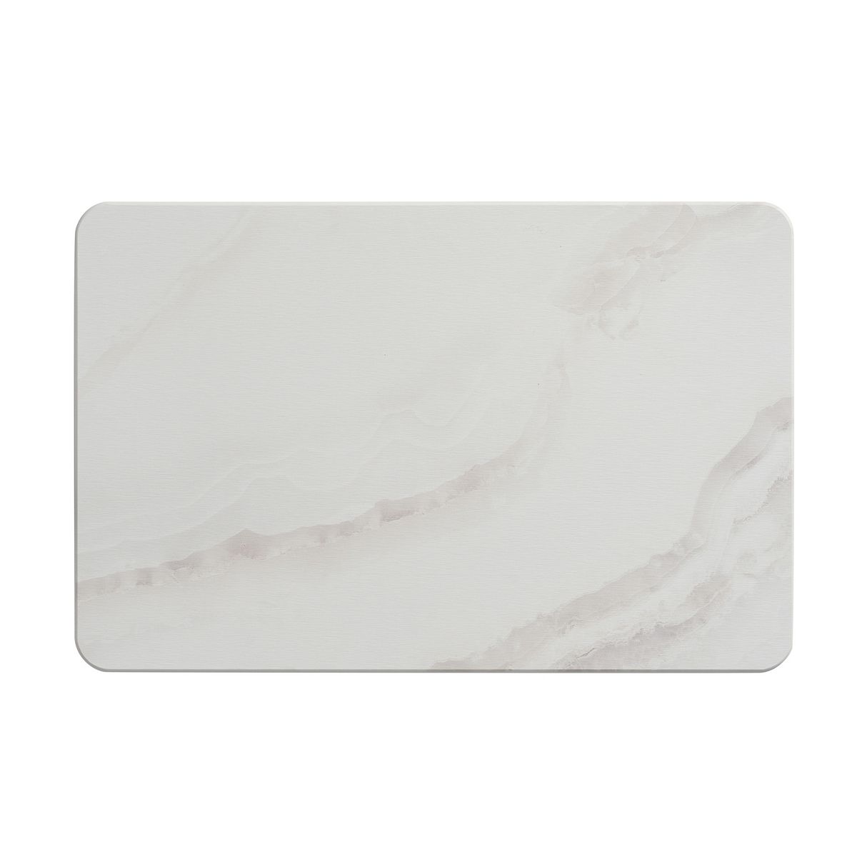 VCNY Home Green Carved Palms Diatomite Stone Bath Mat - White