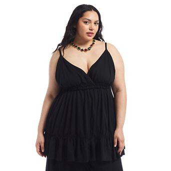June & Vie Women's Plus Size Ruffled Hem Camisole