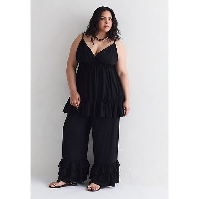 June & Vie Women's Plus Size Ruffled Hem Camisole