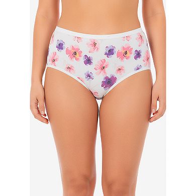 Avenue Women's Plus Size Hi-Cut Cotton/Spandex Panty 3-Pack