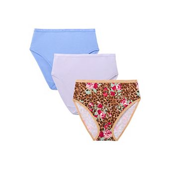 Avenue Women's Plus Size Hi-Cut Cotton/Spandex Panty 3-Pack