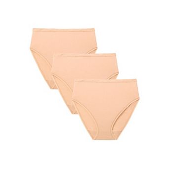 Avenue Women's Plus Size Hi-Cut Cotton/Spandex Panty 3-Pack