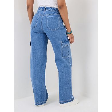 Joe Browns Women's Plus Size Denim Cargo Pants