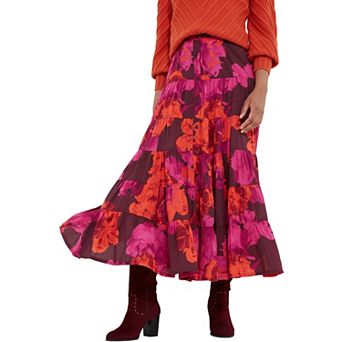Joe Browns Women's Plus Size Tiered Midi Skirt