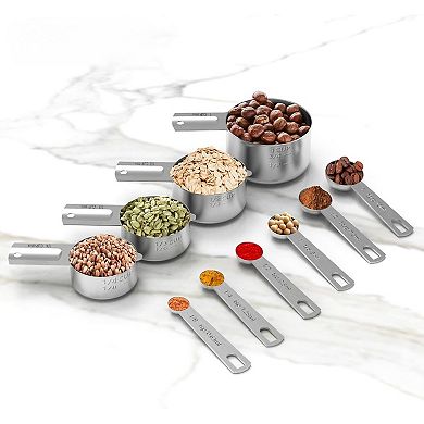 Stainless Steel Measuring Cups Spoons Set, Cups and Spoons,Kitchen Gadgets for Cooking & Baking (10)