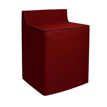 Burgundy Washing Machine Cover Zippered Dust Proof Fits Most Washers