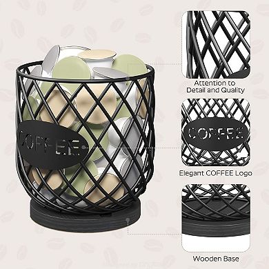 Coffee Pod Holder K Cup Organizer Large Capacity Countertop Basket