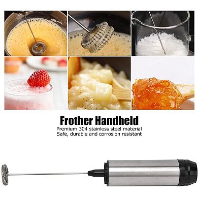 Electric Milk Frother Handheld Coffee Whisk Drink Mixer Foamer