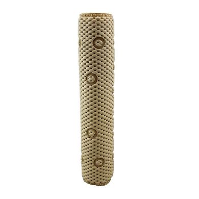 Beige Anti Slip Waffle Bath Mat Cushioned Shower Rug 27.5x16 Inch