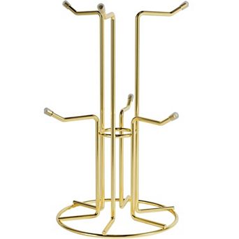 Metal Mug Holder Tree Stand 6 Hook Coffee Cup Rack for Countertop