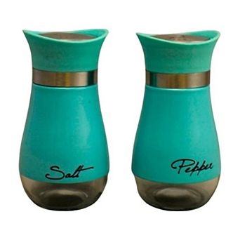Glass Salt and Pepper Shaker 4.42 oz with Stainless Steel Lids