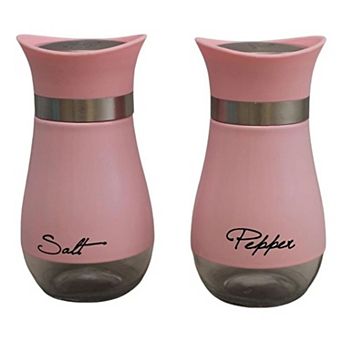 Glass Salt and Pepper Shaker 4.42 oz with Stainless Steel Lids