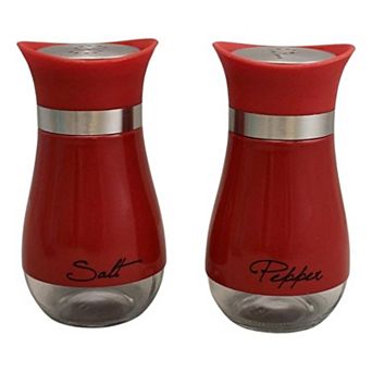 Glass Salt and Pepper Shaker 4.42 oz with Stainless Steel Lids
