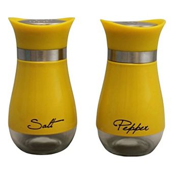 Glass Salt and Pepper Shaker 4.42 oz with Stainless Steel Lids