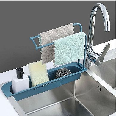 Expandable Sink Rack Telescopic Sponge Holder Kitchen Drain Basket