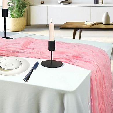Cheesecloth Table Runners Boho Gauze, Rustic Sheer Fabric for Wedding & Party