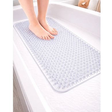 Anti Slip Shower Bath Mat Soft Waffle Cushioned Spa Bathroom Rug