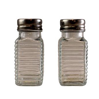 Clear Glass Salt and Pepper Shaker Set Classic Kitchen Design
