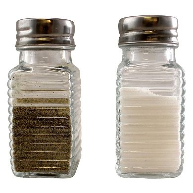 Clear Glass Salt and Pepper Shaker Set Classic Kitchen Design
