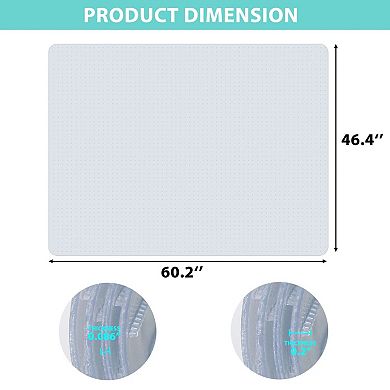 Heavy Duty Office Chair Mat 46 x 60 Inch Floor Carpet Protector