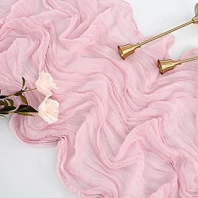 Cheesecloth Table Runners Sheer Boho Gauze for Wedding & Party Decor
