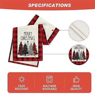 Christmas Table Runner Snowflake Red Holiday Dining Decor 72x13 Inch