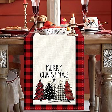 Christmas Table Runner Snowflake Red Holiday Dining Decor 72x13 Inch