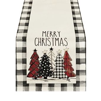 Christmas Table Runner Snowflake Red Holiday Dining Decor 72x13 Inch