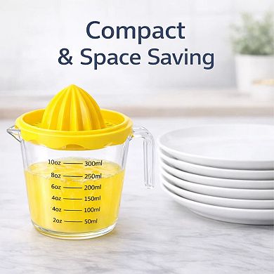 Manual Citrus Juicer 10oz 300ml Measuring Cup BPA Free Lemon Lime Reamer