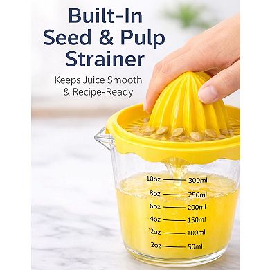 Manual Citrus Juicer 10oz 300ml Measuring Cup BPA Free Lemon Lime Reamer