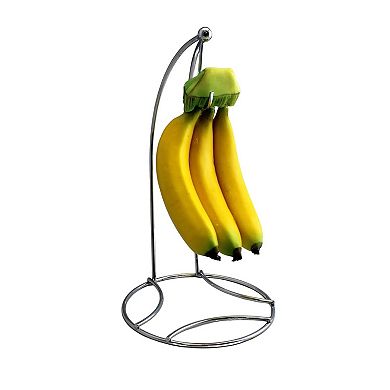 Chrome Banana Holder Stand Rust Resistant Countertop Fruit Hanger