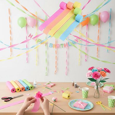 Summer Party Crepe Streamers 5 Rolls 82ft Tropical Luau Birthday Bachelorette Decor