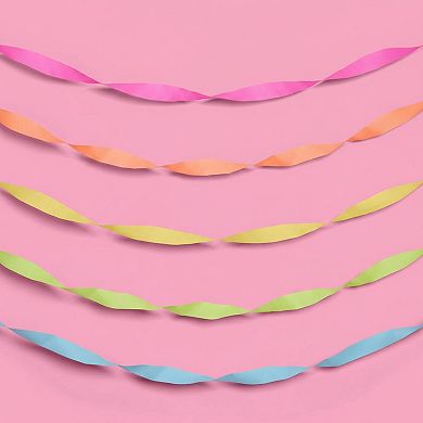 Summer Party Crepe Streamers 5 Rolls 82ft Tropical Luau Birthday Bachelorette Decor