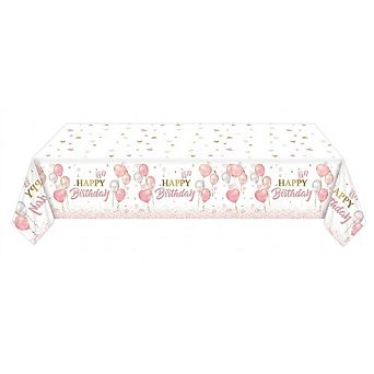 Rose Gold Plastic Tablecloth, Disposable, Waterproof, Party-Ready