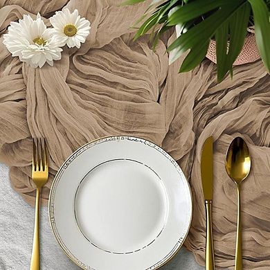 Cheesecloth Table Runner, Rustic Gauze Fabric, Decorative for Wedding & Party