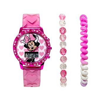 Disney's Minnie Mouse Kids 33mm LCD Watch & Bracelet Set - MN40146KL