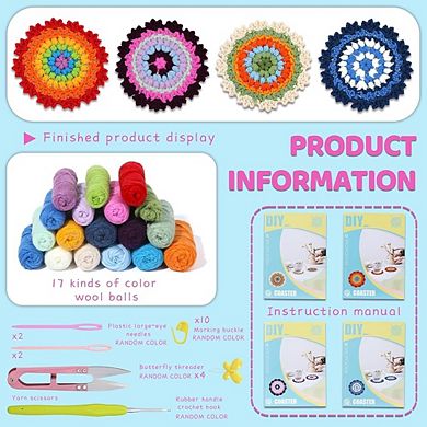 Beginner Crochet Coaster Kit