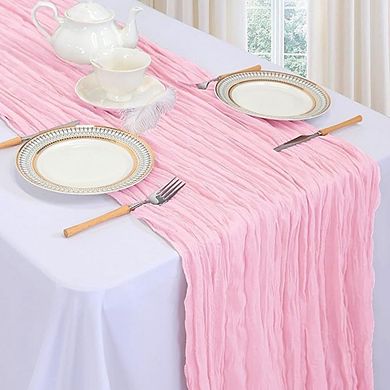 Cheesecloth Table Runner, Soft Gauze, Rustic Decor for Wedding & Party