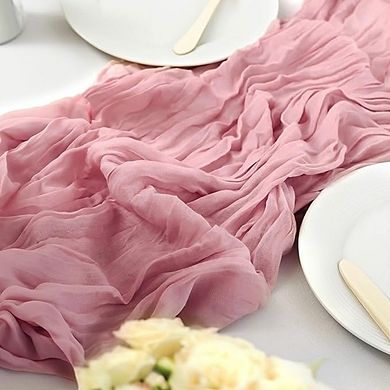Cheesecloth Table Runner, Boho Gauze Fabric, Rustic Decor for Weddings & Parties