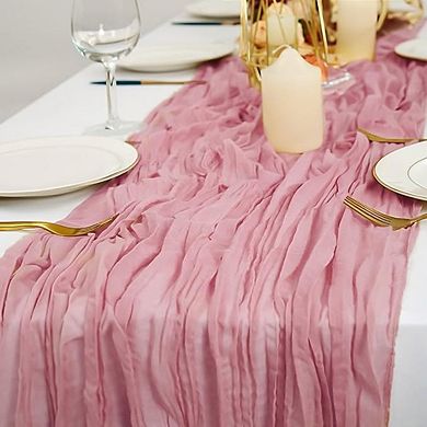 Cheesecloth Table Runner, Boho Gauze Fabric, Rustic Decor for Weddings & Parties