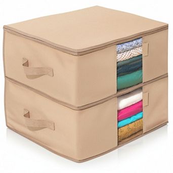Cedar Moth Proof Storage Bags 2 Pack Underbed Clothes Organizer for Sweaters Bedding