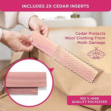 Cedar Moth Proof Storage Bags 2 Pack Underbed Clothes Organizer for Sweaters Bedding